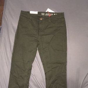 Dark green skinny jeans